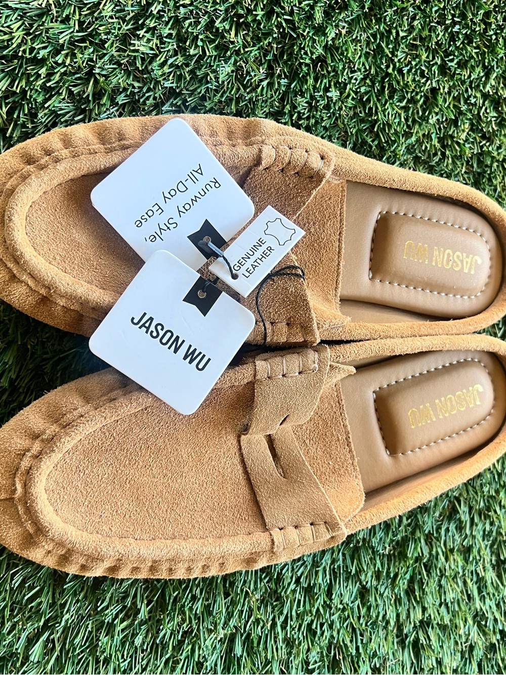 Jason Wu Camel Suede Slip-On Loafers